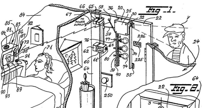 Figures from Brown’s home security system design, U.S. Patent and Trademark Office
